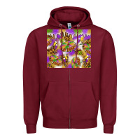 Burgundy Mardi Gras with king cake tumbler Zipper Hoodie - HowdyJamesFarm
