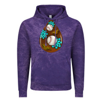 Cloud Purple baseball and western roses teardrop  1 Vintage Hoodie - BundleAndBundleShop