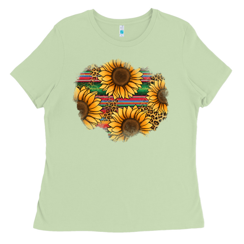 Sunflower Leopard Serape Patch Ladies Tee by Jasminsmagicworld | Teevron