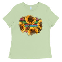 Matcha sunflower leopard serape patch Ladies Tee - Jasminsmagicworld