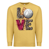 Antique Gold love volleyball Premium Sweatshirt - FaDigitalArtStudio