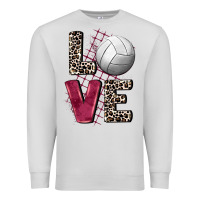 Dove Grey love volleyball Premium Sweatshirt - FaDigitalArtStudio