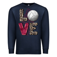 Navy love volleyball Premium Sweatshirt - FaDigitalArtStudio