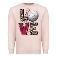 Pale Pink love volleyball Premium Sweatshirt - FaDigitalArtStudio