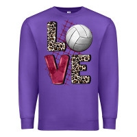 Purple love volleyball Premium Sweatshirt - FaDigitalArtStudio