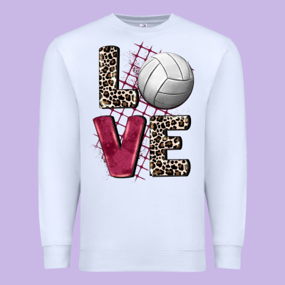 Love Volleyball Premium Sweatshirt Designed By Fadigitalartstudio