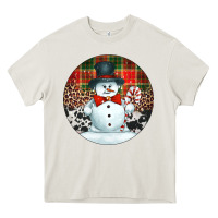 Cream western snowman christmas ornament Heavy Core Tee - Jasminsmagicworld