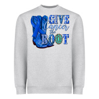 Give Cancer The Boot Colon Cancer Blue Ribbon Nca Heavyweight Sweatshirt | Teevron