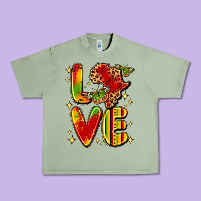 Love Juneteenth Urban Heavy Tee Designed By Lillyallendesigns