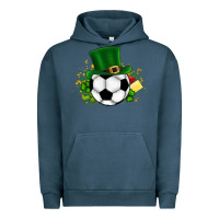 Pigment Midnight Navy Football Ball Urban Hoodie - CowhideDigitalArt