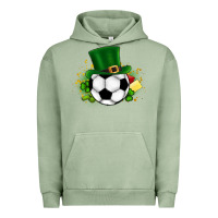 Pigment Oil Green Football Ball Urban Hoodie - CowhideDigitalArt