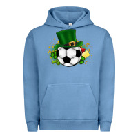 Pigment Pebble Blue Football Ball Urban Hoodie - CowhideDigitalArt