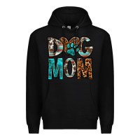 Black dog mom Premium Hoodie - OliviaCreatesArt