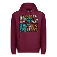 Burgundy dog mom Premium Hoodie - OliviaCreatesArt