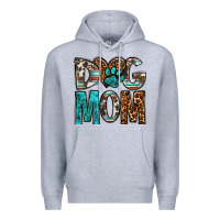 Heather Grey dog mom Premium Hoodie - OliviaCreatesArt