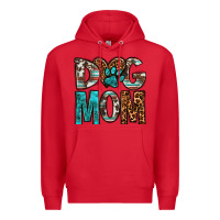 Red dog mom Premium Hoodie - OliviaCreatesArt