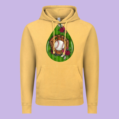 Baseball And Western Roses Teardrop  4 Vintage Hoodie Designed By Bundleandbundleshop