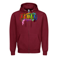 Burgundy Equal rights Zipper Hoodie - CowGirlArtShop
