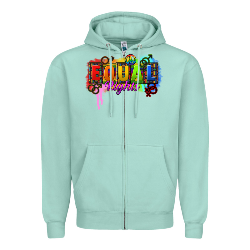 Equal Rights Zipper Hoodie by CowGirlArtShop | Teevron