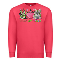 Cardinal peace love easter bunny Premium Sweatshirt - FaDigitalArtStudio