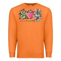 Carrot peace love easter bunny Premium Sweatshirt - FaDigitalArtStudio