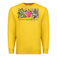 Lemon peace love easter bunny Premium Sweatshirt - FaDigitalArtStudio