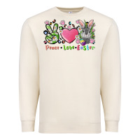 Sandshell peace love easter bunny Premium Sweatshirt - FaDigitalArtStudio