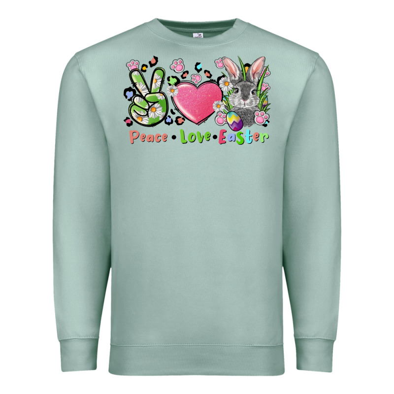Peace Love Easter Bunny Premium Sweatshirt by FaDigitalArtStudio | Teevron