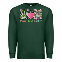 Sports Green peace love easter bunny Premium Sweatshirt - FaDigitalArtStudio