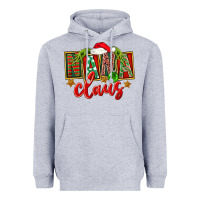 Heather Grey Christmas Nana Claus Mother's Day Heavyweight Hoodie - FaDigitalArtStudio