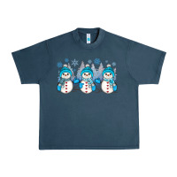 Midnight Navy snowman winter Urban Heavy Tee - JahusDesignShop