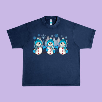 Snowman Winter Urban Heavy Tee Designed By Jahusdesignshop