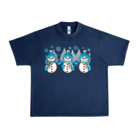 Navy snowman winter Urban Heavy Tee - JahusDesignShop