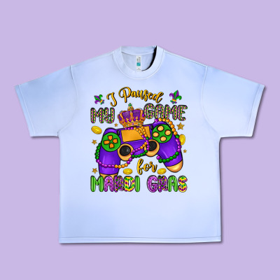 I Paused My Game For Mardi Gras Urban Heavy Tee Designed By Lillyallendesigns