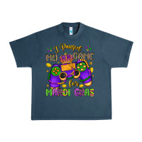 Midnight Navy i paused my game for mardi gras Urban Heavy Tee - LillyAllenDesigns