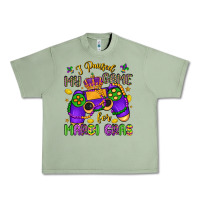 Oil Green i paused my game for mardi gras Urban Heavy Tee - LillyAllenDesigns