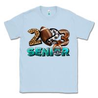 Dusty Blue American Football Senior 2023 Classic Tee - BundleAndBundleShop