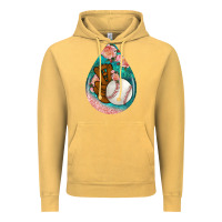 Vintage Mustard baseball and western roses teardrop  3 Vintage Hoodie - BundleAndBundleShop
