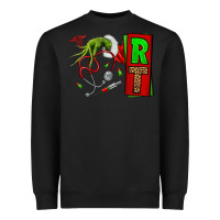 Black Christmas Character Nurse Heavyweight Sweatshirt - NancyCooperArtShop
