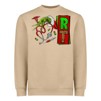 Mushroom Christmas Character Nurse Heavyweight Sweatshirt - NancyCooperArtShop