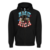 Black American Eagle Zipper Hoodie - HowdyJamesFarm