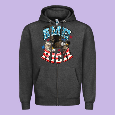 American Eagle Zipper Hoodie Designed By Howdyjamesfarm