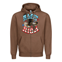 Chestnut American Eagle Zipper Hoodie - HowdyJamesFarm