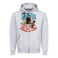 Heather Grey American Eagle Zipper Hoodie - HowdyJamesFarm