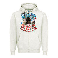 Oatmeal Heather American Eagle Zipper Hoodie - HowdyJamesFarm