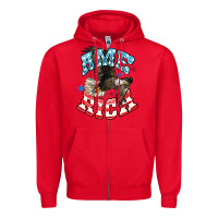 Red American Eagle Zipper Hoodie - HowdyJamesFarm