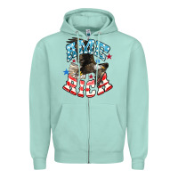 Seafoam American Eagle Zipper Hoodie - HowdyJamesFarm