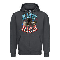 Smoke American Eagle Zipper Hoodie - HowdyJamesFarm