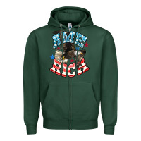 Sports Green American Eagle Zipper Hoodie - HowdyJamesFarm