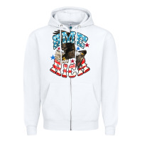 White American Eagle Zipper Hoodie - HowdyJamesFarm